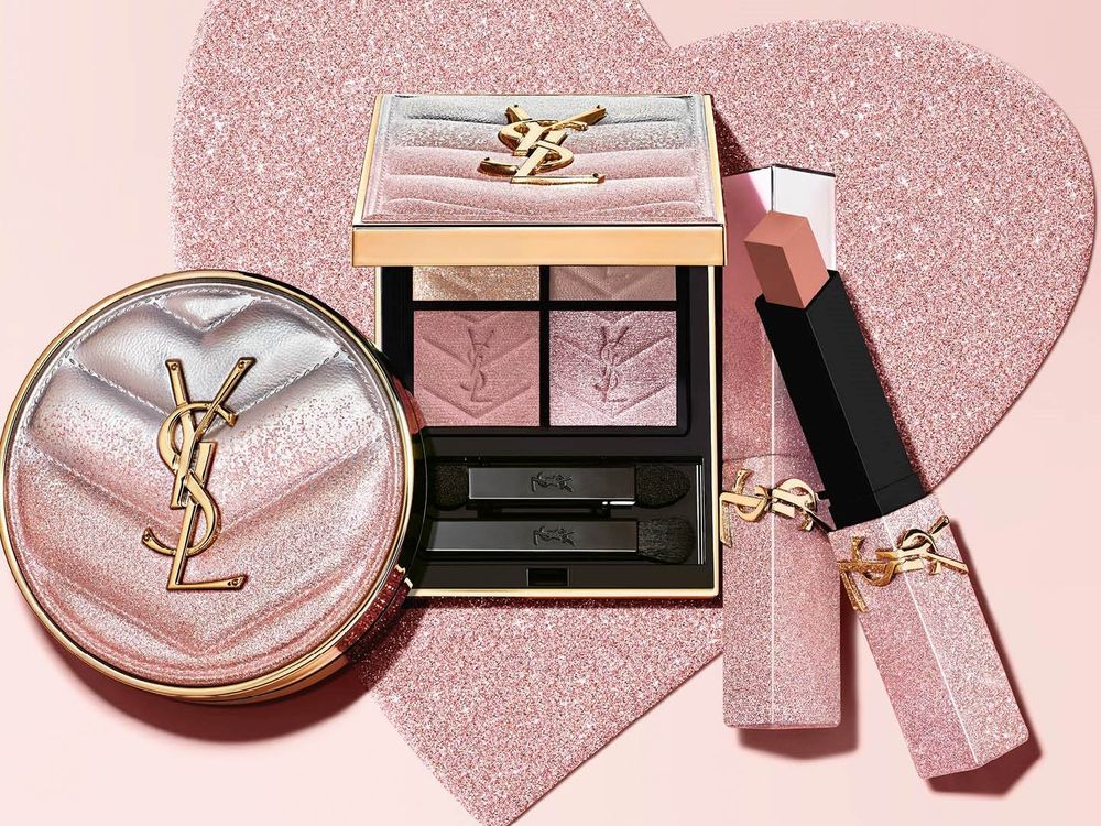 Rosé同款最美氣墊來了！YSL 2026情人節限定彩妝「粉銀燦光系列」光蜜唇膏、裸粉4色眼影盤...，美到心痛！-8