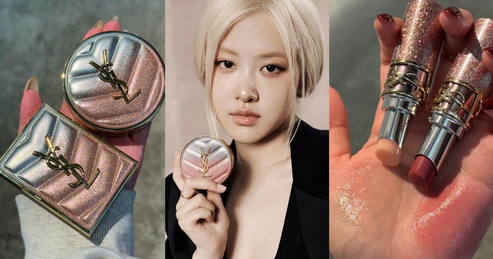 Rosé同款最美氣墊來了！YSL 2026情人節限定彩妝「粉銀燦光系列」光蜜唇膏、裸粉4色眼影盤...，美到心痛！-1