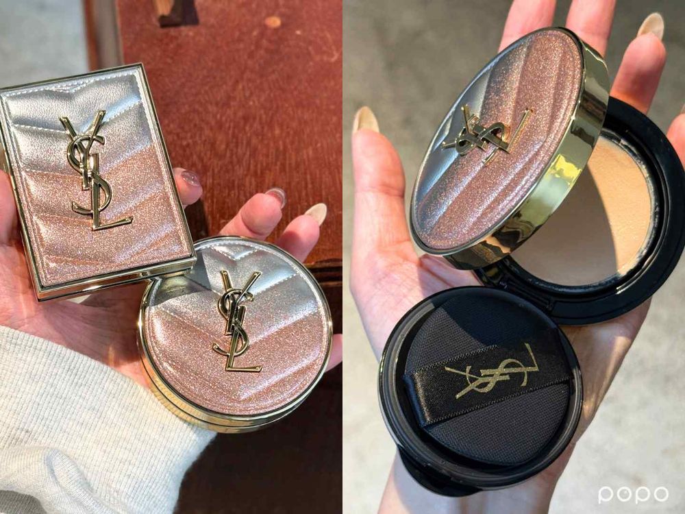 Rosé同款最美氣墊來了！YSL 2026情人節限定彩妝「粉銀燦光系列」光蜜唇膏、裸粉4色眼影盤...，美到心痛！-23