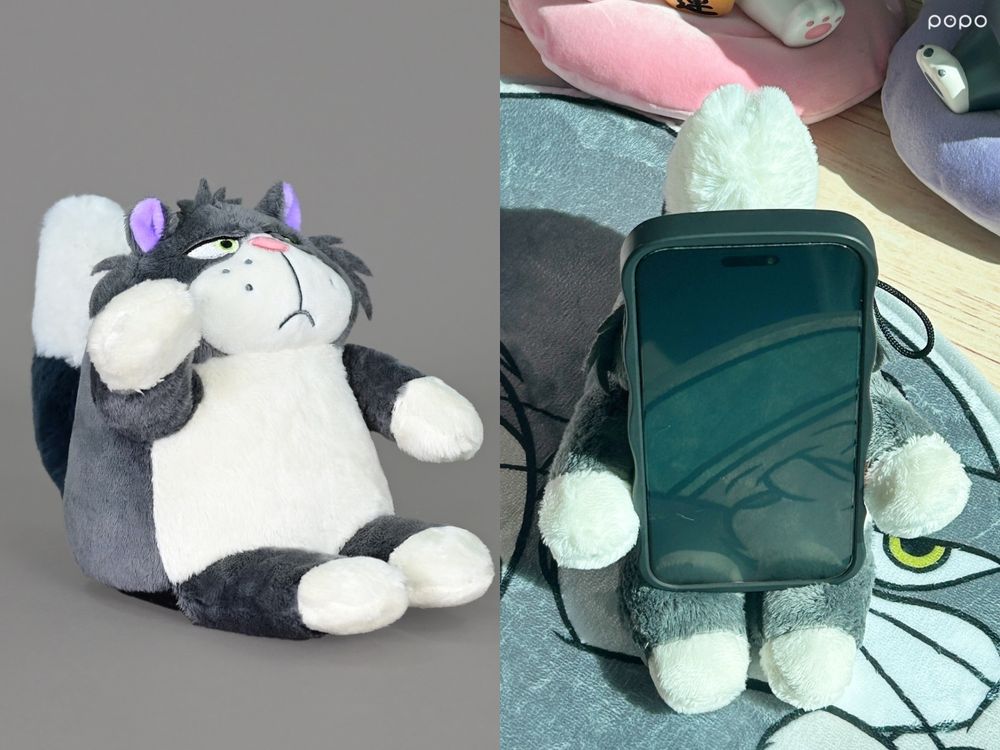 最萌反派貓貓在7-11！超呆萌「魯斯佛絨毛束口袋、招財貓公仔、爆炸頭魯斯佛吊飾」百元就能收！-5