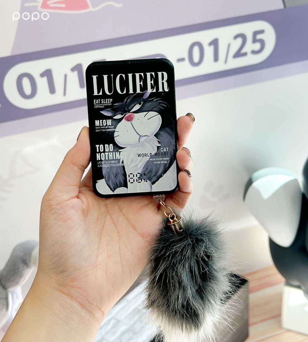 最萌反派貓貓在7-11！超呆萌「魯斯佛絨毛束口袋、招財貓公仔、爆炸頭魯斯佛吊飾」百元就能收！-15