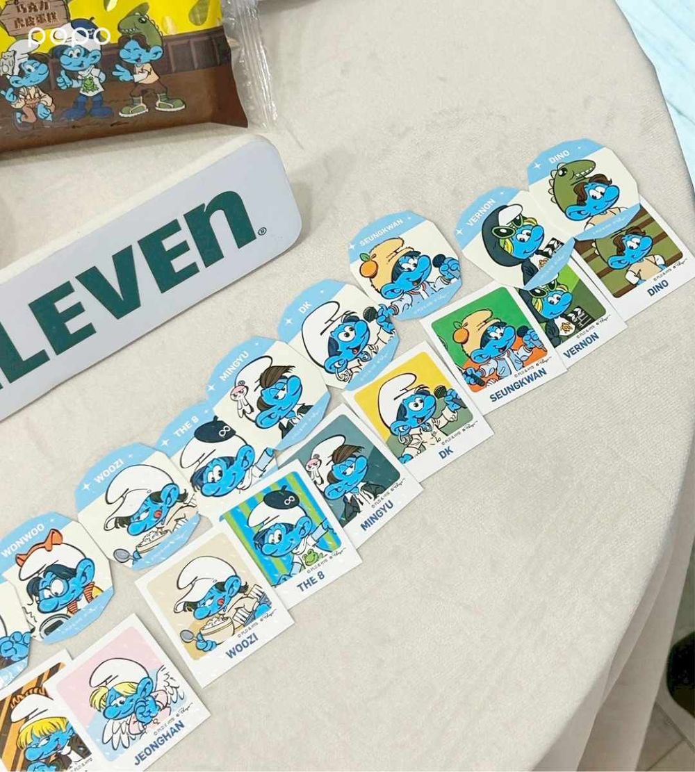 7-11開賣SEVENTEEN聯名藍色小精靈包裝甜點！巧克力捲、牛奶麵包全都太欠吃，買還送限量小貼紙！-10
