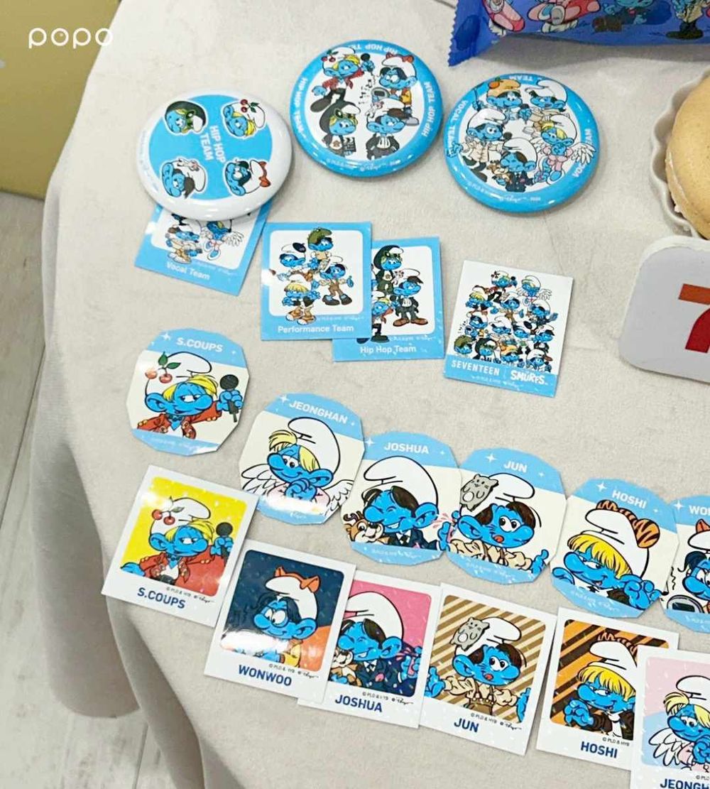 7-11開賣SEVENTEEN聯名藍色小精靈包裝甜點！巧克力捲、牛奶麵包全都太欠吃，買還送限量小貼紙！-11