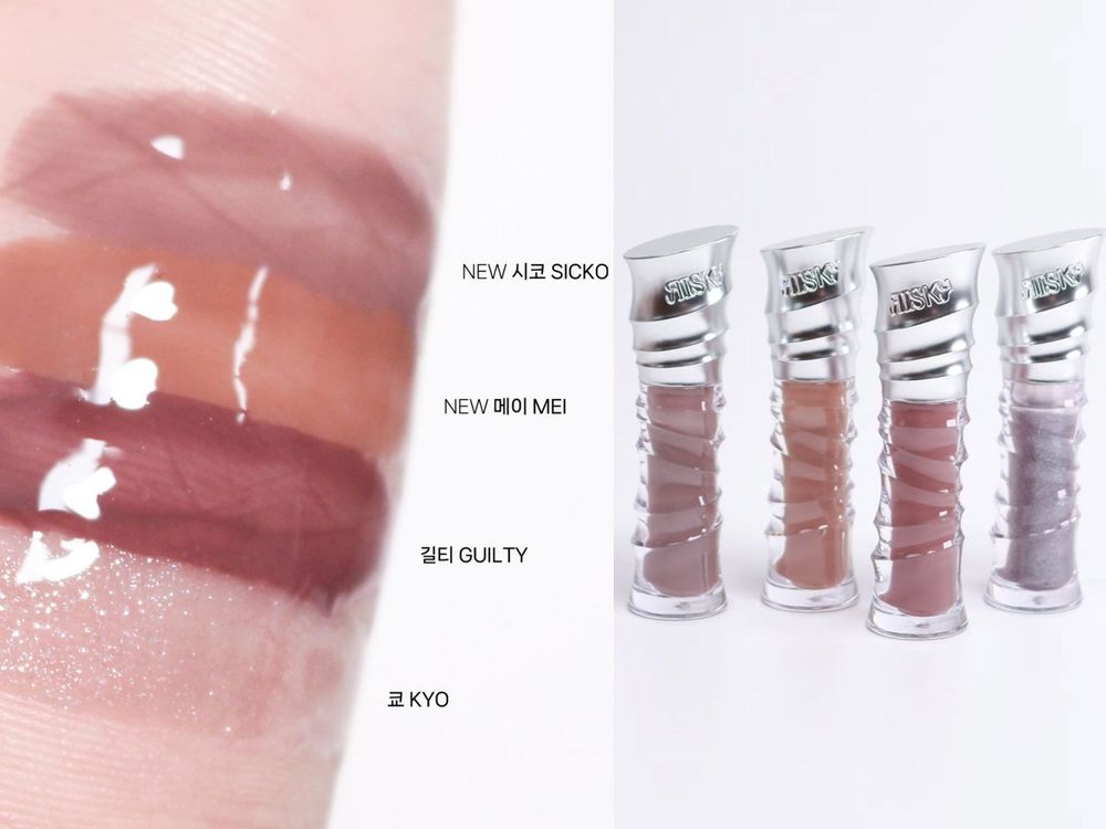 灰色控要衝了！韓國最潮美妝品牌Risky x JIMI夢幻跨界聯名，低彩度灰感唇蜜誰擦誰高級，蝴蝶結唇彩吊飾、太美！-9