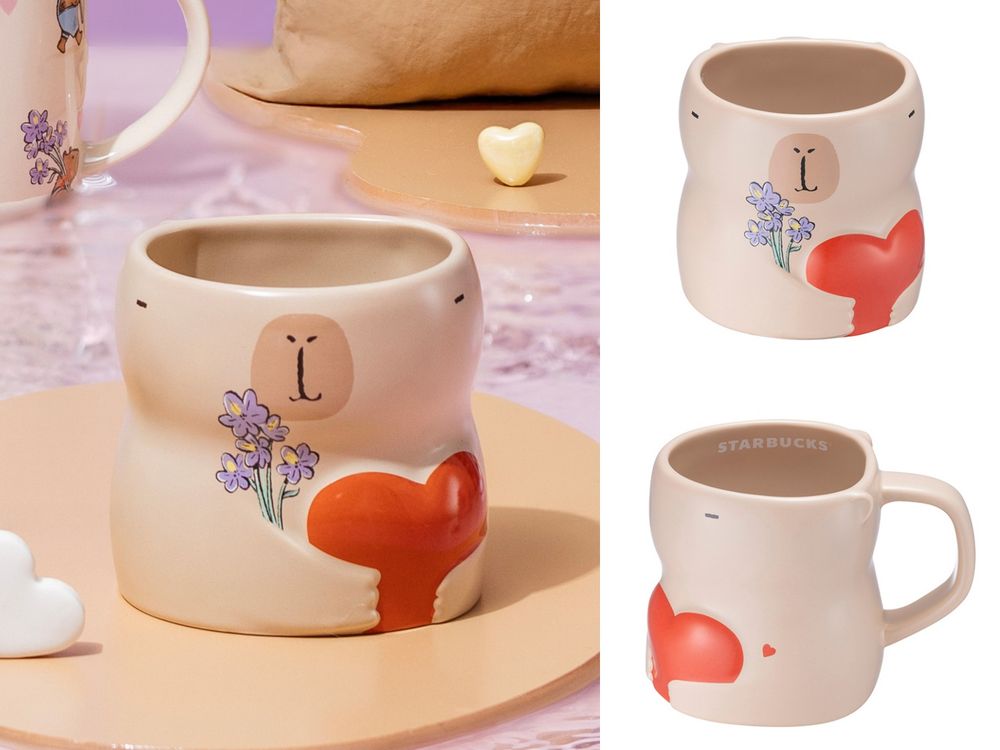 星巴克2026情人節限定周邊來了！超可愛「鴨鴨小熊玩偶、臉貼臉水豚吊飾、不鏽鋼杯」全都想買！-7