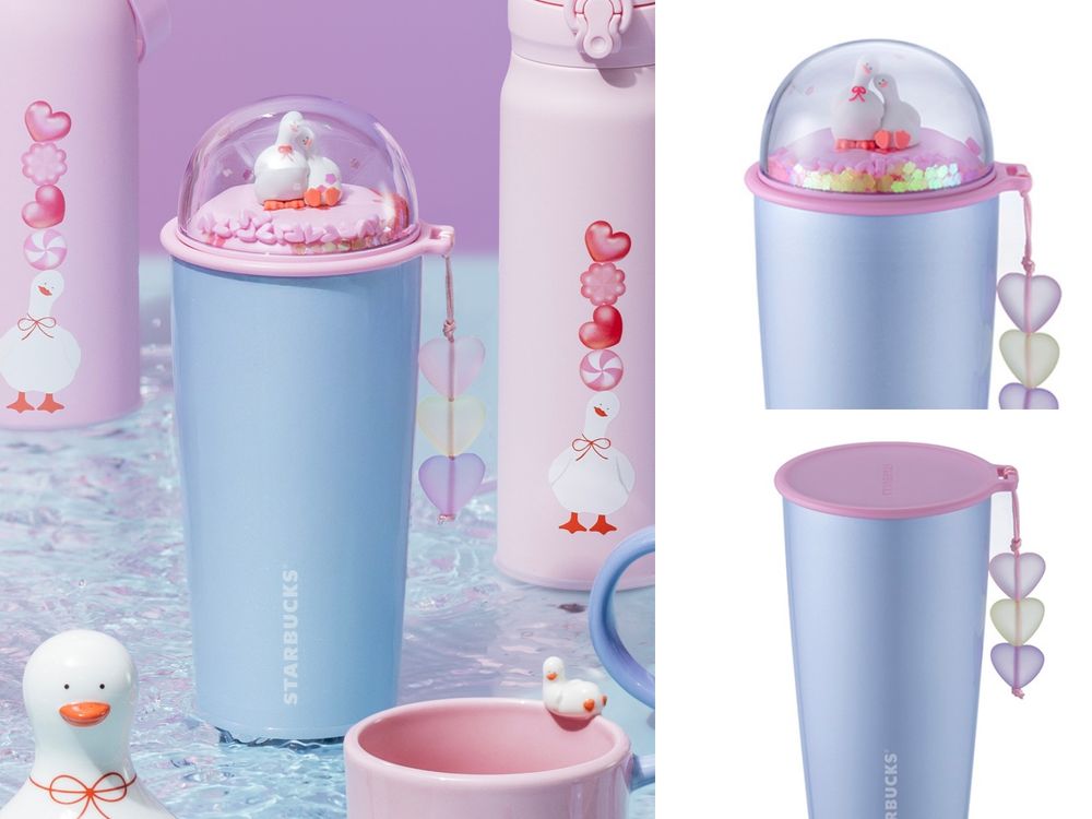星巴克2026情人節限定周邊來了！超可愛「鴨鴨小熊玩偶、臉貼臉水豚吊飾、不鏽鋼杯」全都想買！-3