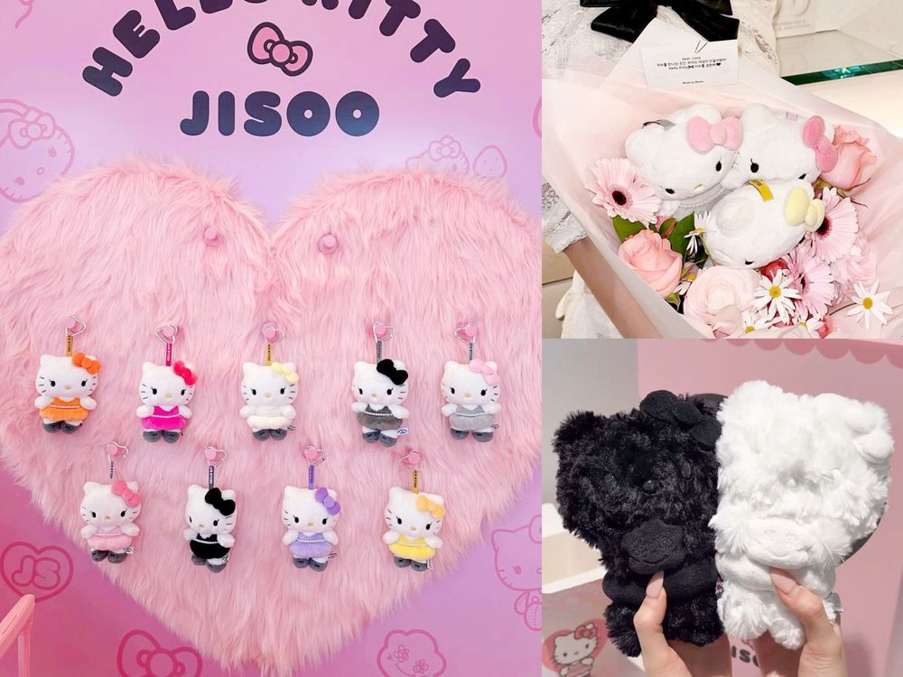 Jisoo×Hello Kitty聯名周邊價格出來了！「珍珠腰鏈Kitty玩偶、小灰塵凱蒂貓髮圈」連本人都愛到狂拍！-6