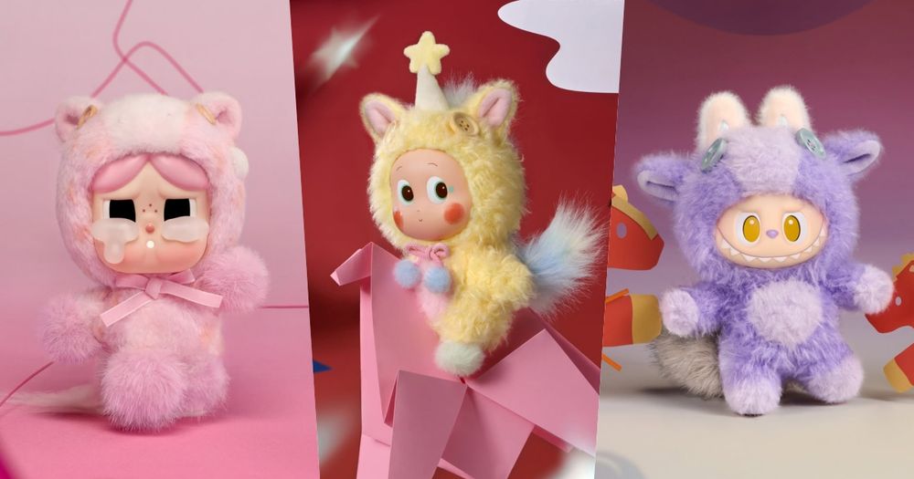 泡泡瑪特2026馬年限定盲盒太可愛！開運招財「粉紅小馬CRYBABY、鵝黃小馬星星人」台灣也買得到！-1