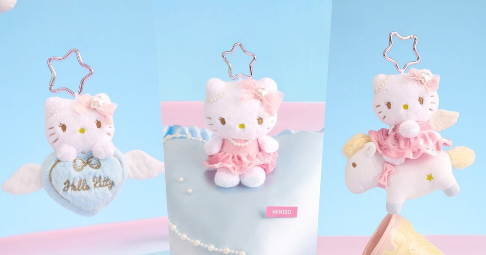 可愛發瘋！超夢幻「小飛馬Hello Kitty絨毛玩偶、愛心翅膀Kitty吊飾、大頭零錢包」全都太想買！-1
