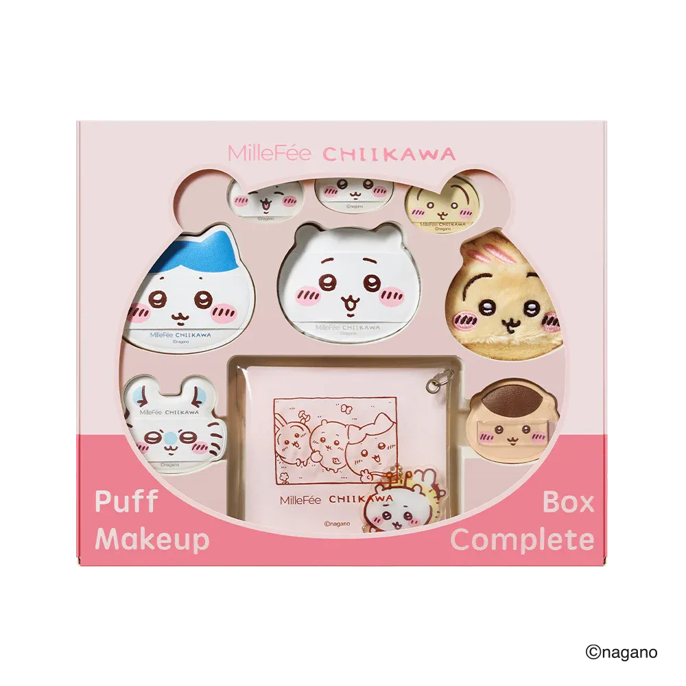 吉友們快衝！MilleFée「吉伊卡哇」聯名彩妝工具，氣墊粉撲、蜜粉撲、手指氣墊，可愛得太犯規、是每天上妝的理由！-6