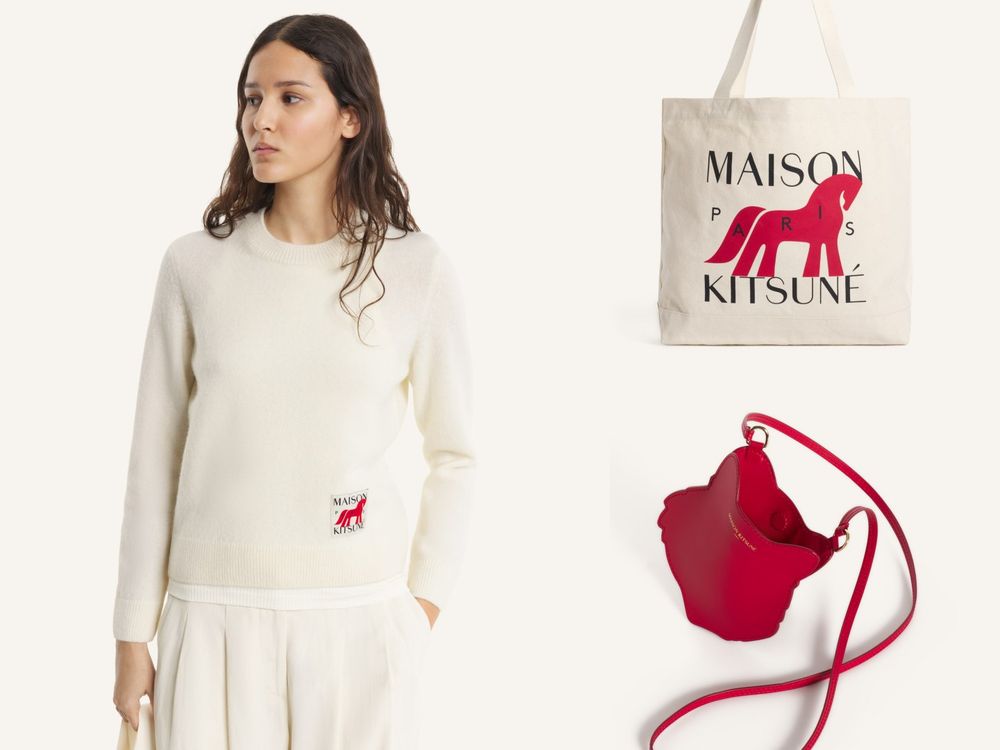 小狐狸迎新春！Maison Kitsuné馬年系列上新！「托特包、針織上衣」低調高級、新年好想擁有！-5