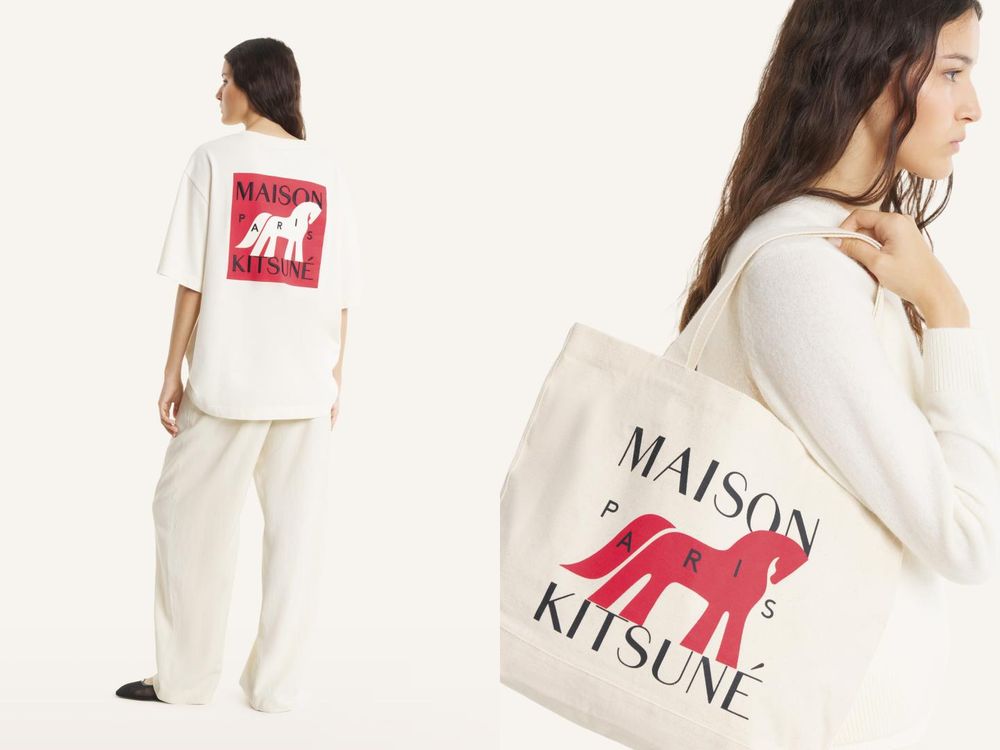 小狐狸迎新春！Maison Kitsuné馬年系列上新！「托特包、針織上衣」低調高級、新年好想擁有！-3