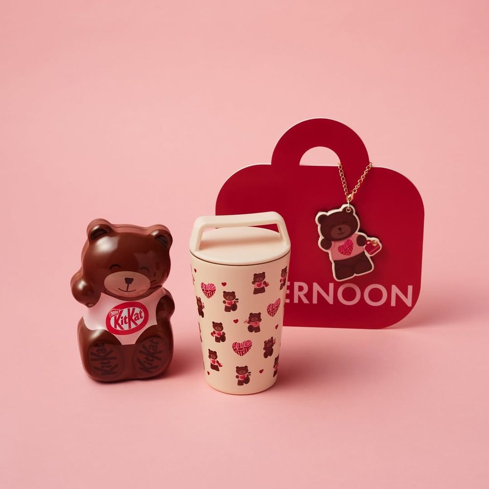 2026情人節禮物就送這個！超呆萌「Kitkat愛心巧克力小熊絨毛玩偶、熊熊馬克杯」日妞都狂搶！-5