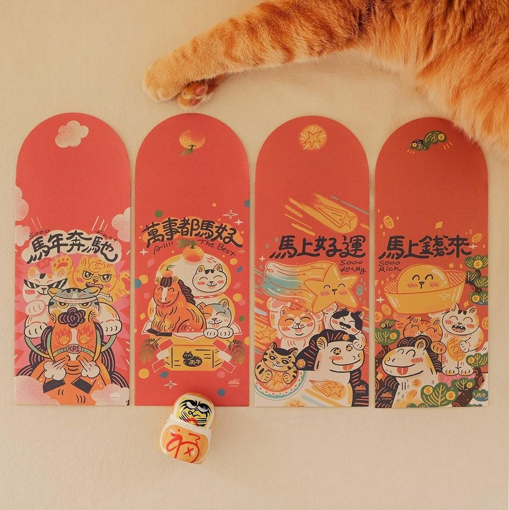 2026農曆新年春聯&紅包袋推薦！超可愛「馬上好運」貓咪紅包袋、短絨毛小馬春聯全都太欠買！-4