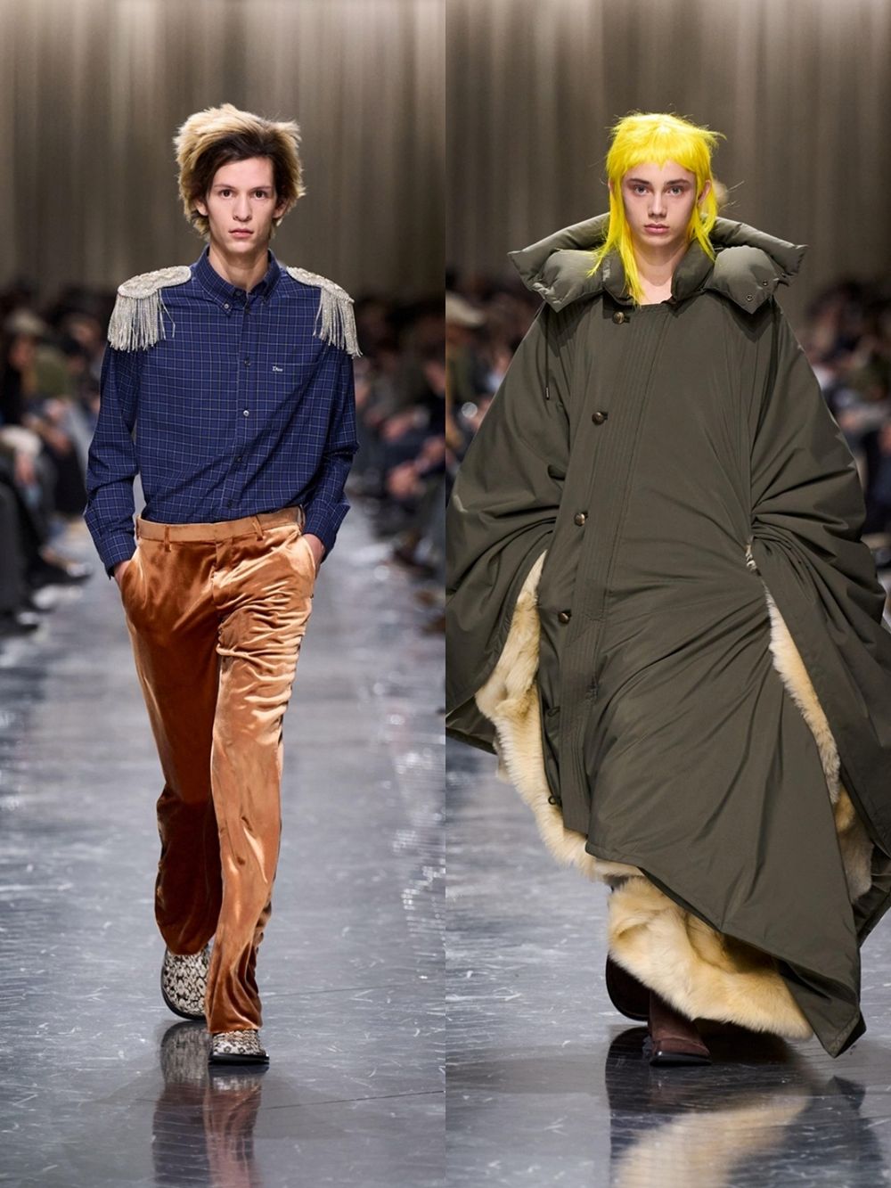 Stray Kids鉉辰首次現身Dior大秀！「狼尾髮+毛呢外套」根本王子出巡、外媒都暴動了！-8