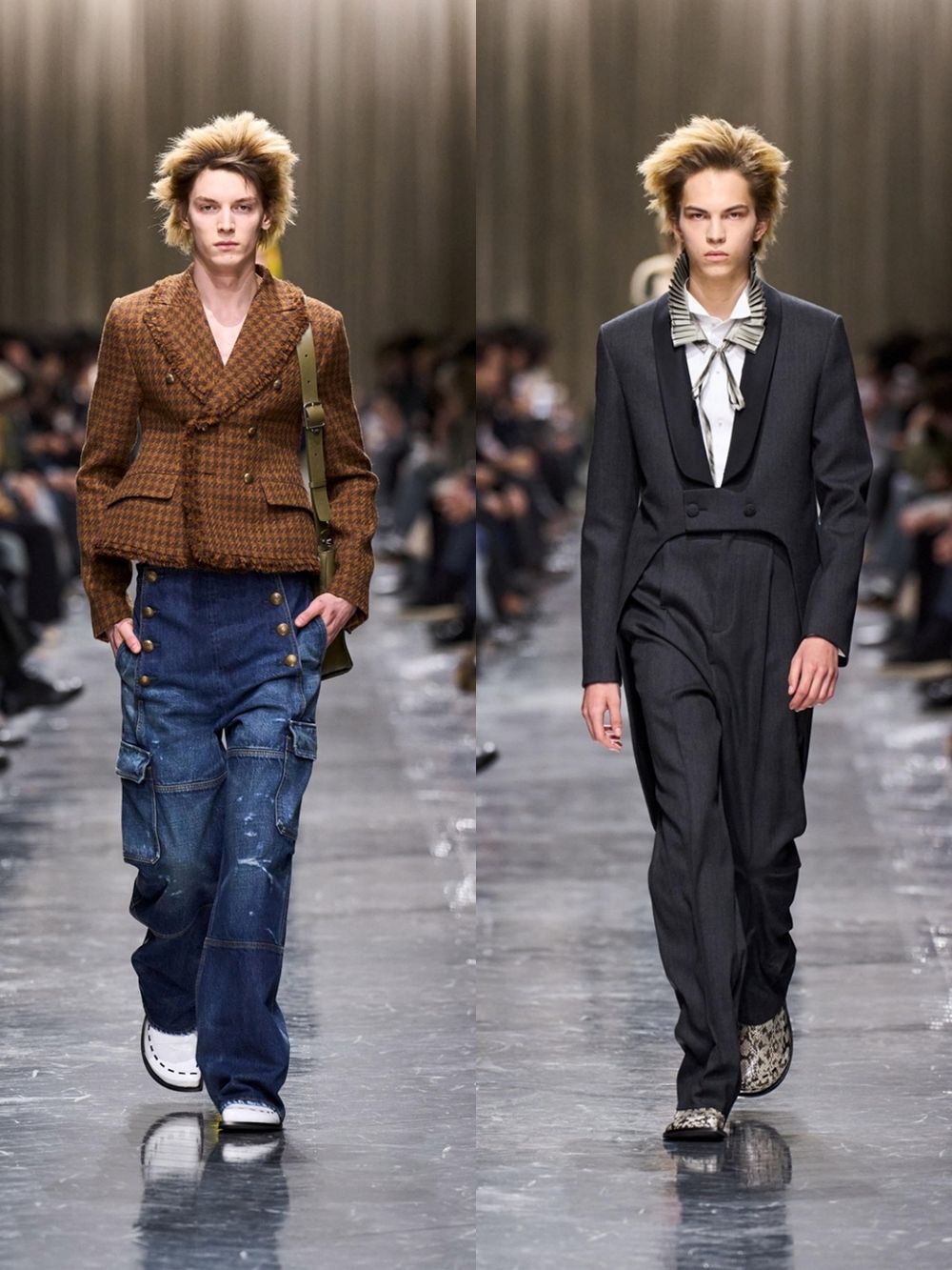 Stray Kids鉉辰首次現身Dior大秀！「狼尾髮+毛呢外套」根本王子出巡、外媒都暴動了！-9