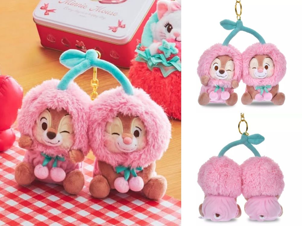 迪士尼水果系列新品也太燒！超可愛「櫻桃奇奇蒂蒂鑰匙圈、抱草莓米妮玩偶」這天軟萌開賣！-3