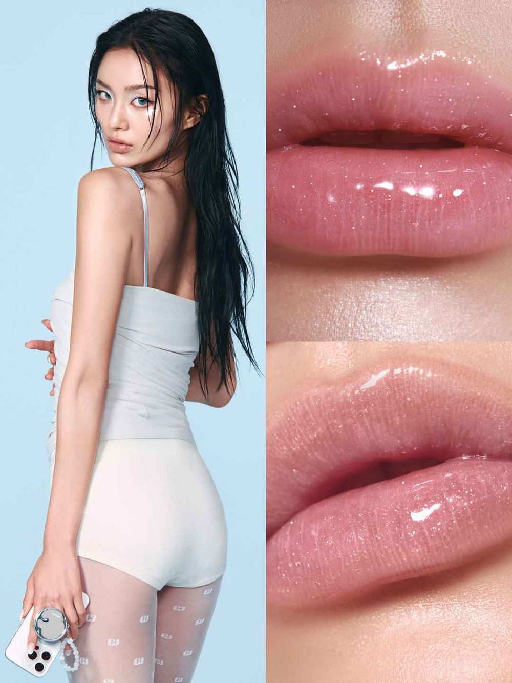 韓女人手一支「手機支架唇頰霜」！補妝鏡＋唇彩＋時尚配件三合一，一貼、二滑、三輕拍，原地化身時髦精！-10