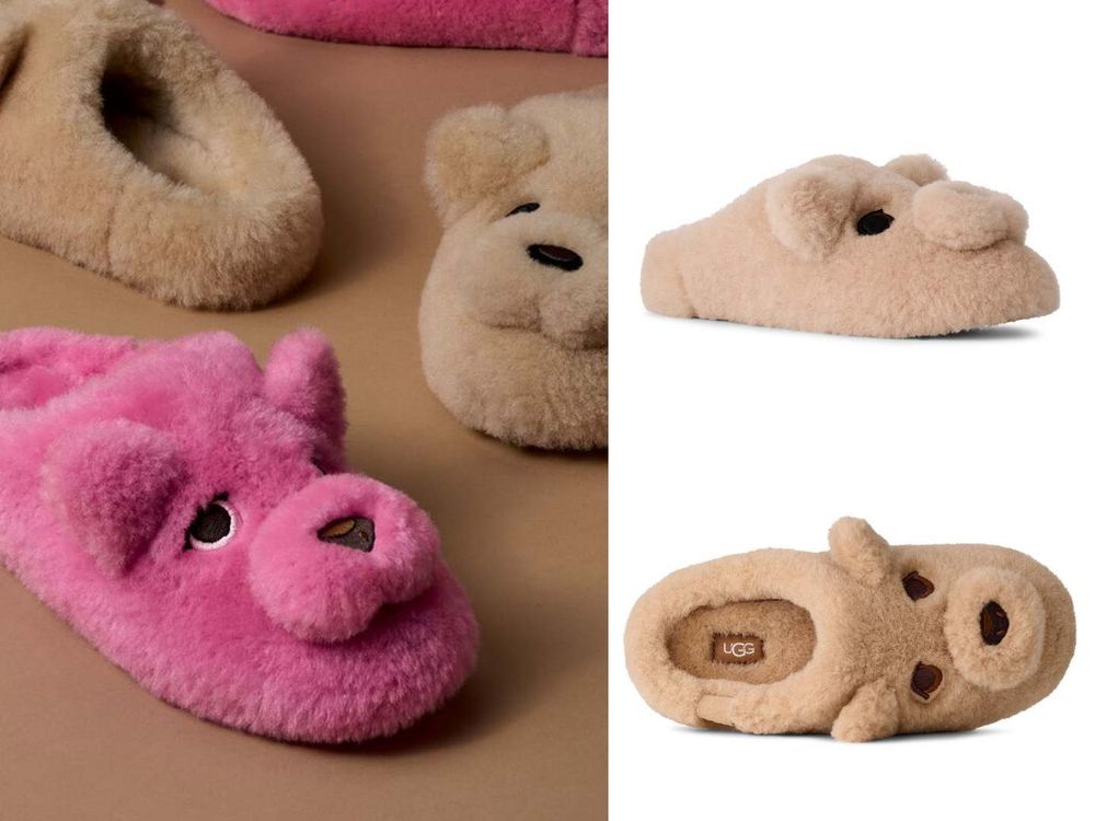 UGG情人節限定太讓人心動！粉粉愛心「懶人拖、穆勒鞋」居然還有小狗毛毛鞋、可愛到暈倒！-6