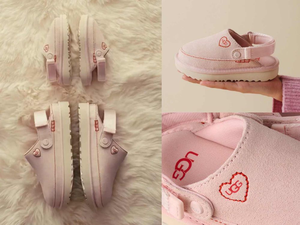 UGG情人節限定太讓人心動！粉粉愛心「懶人拖、穆勒鞋」居然還有小狗毛毛鞋、可愛到暈倒！-5
