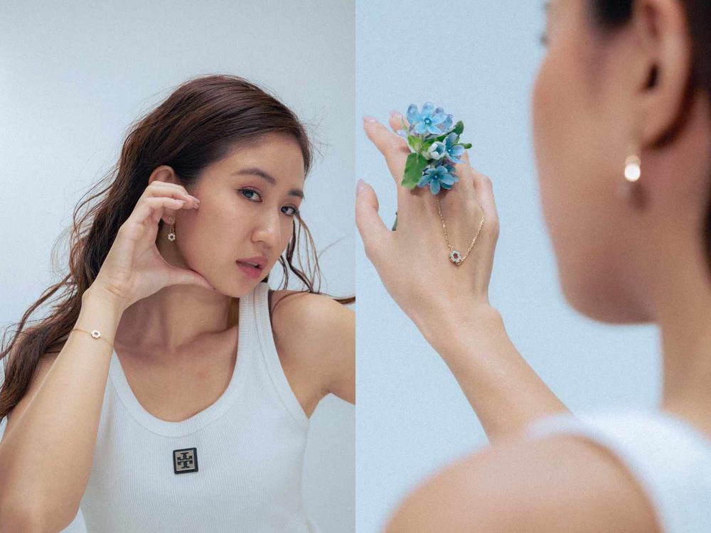 雨琦又發美照了！同款TORY BURCH情人節限定超美！小花手鍊、耳環值得投資！-5