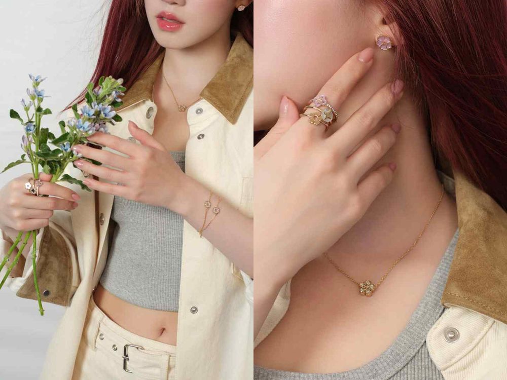 雨琦又發美照了！同款TORY BURCH情人節限定超美！小花手鍊、耳環值得投資！-4