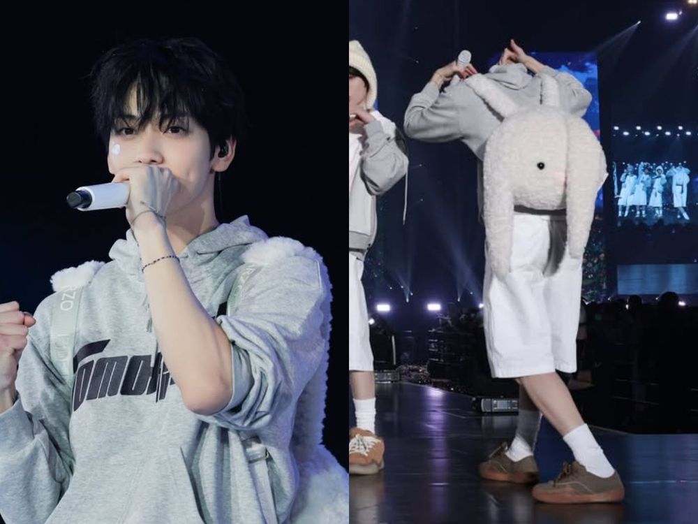 全網都在問！TXT然竣大巨蛋巡演同款「兔子後背包」找到了！秀彬也背過、MOA們快放進購物車！-8