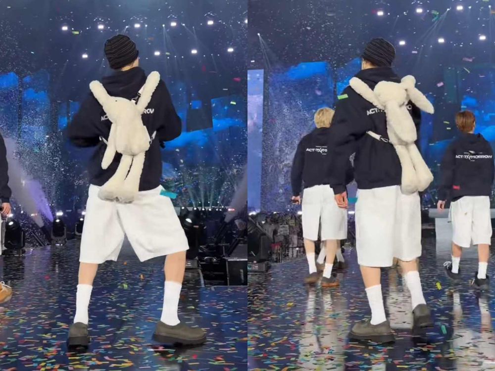 全網都在問！TXT然竣大巨蛋巡演同款「兔子後背包」找到了！秀彬也背過、MOA們快放進購物車！-9