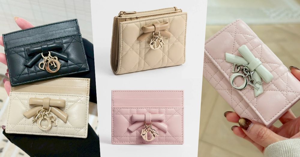 脆友暴動！Dior超夢幻「蝴蝶結小皮件」上架！少女心直接噴發、新年換皮夾就它了！-1