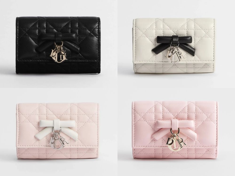 脆友暴動！Dior超夢幻「蝴蝶結小皮件」上架！少女心直接噴發、新年換皮夾就它了！-5