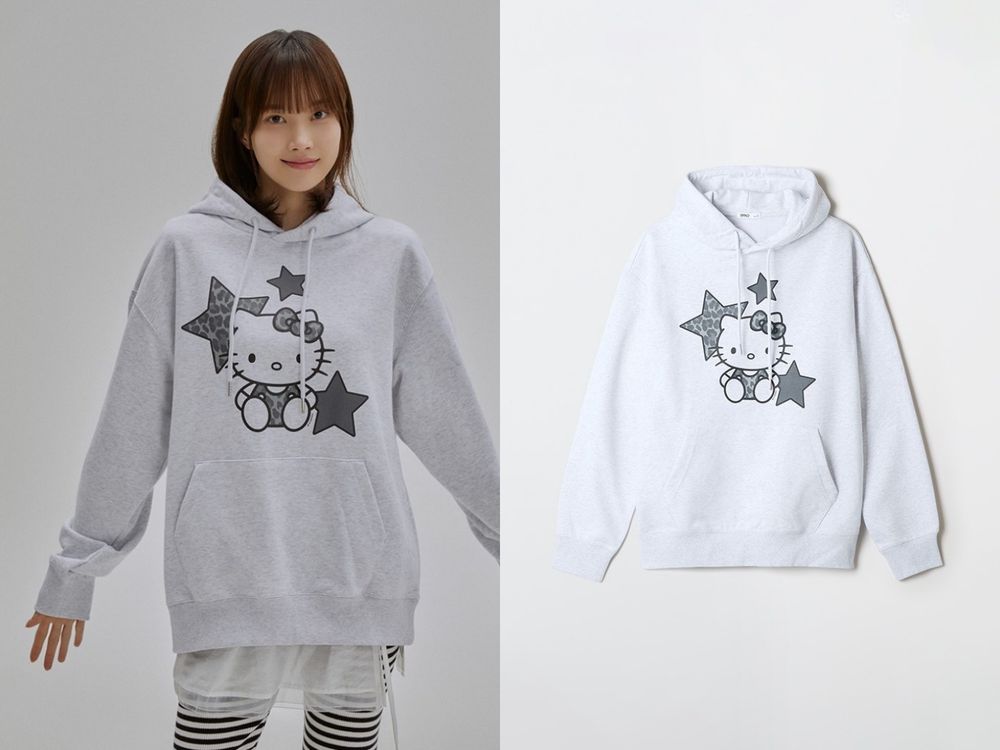 韓國民品牌SPAO聯名Hello Kitty！豹紋Kitty睡褲、小格紋睡衣...可愛到想立刻訂機票衝去買！-2