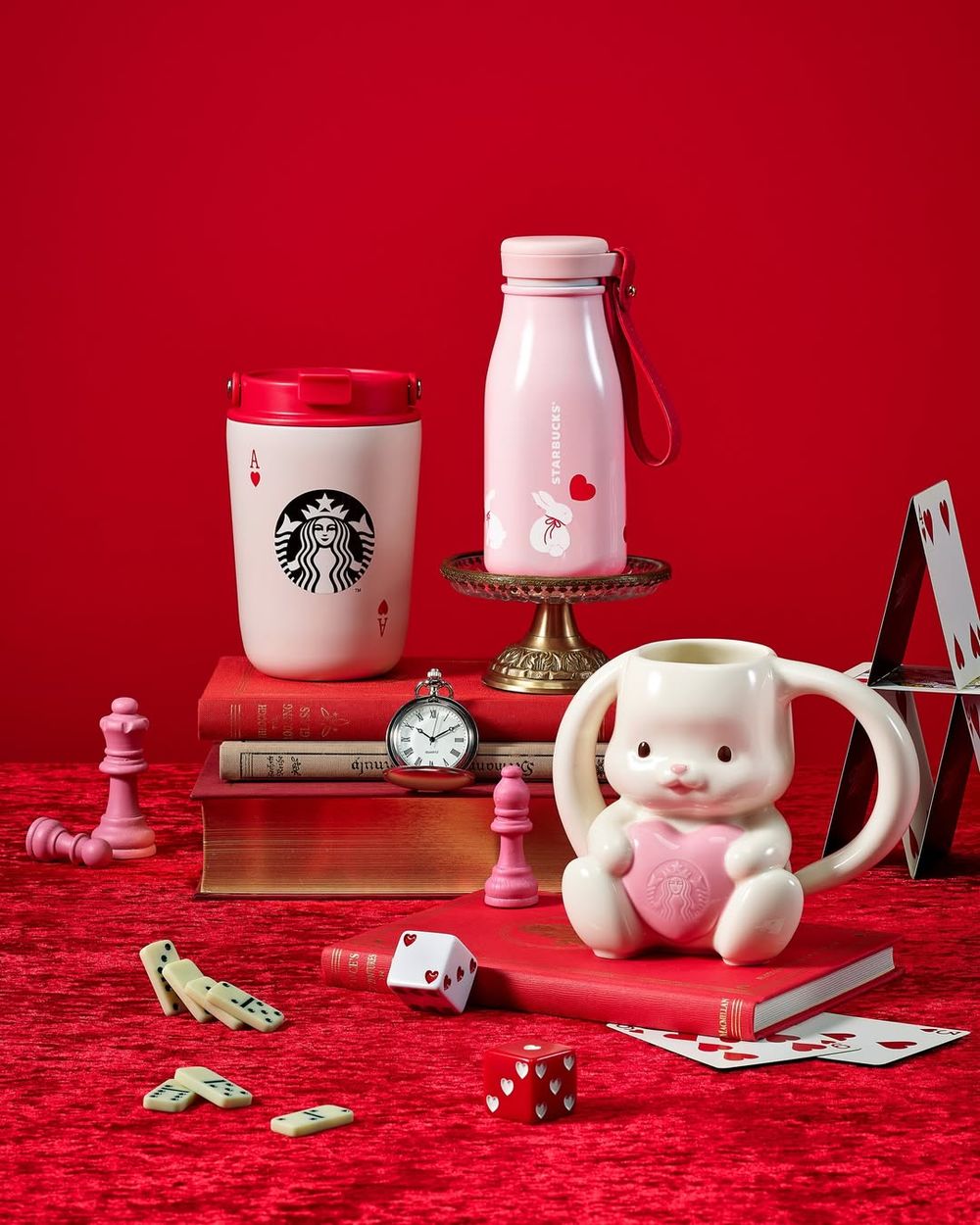 韓國星巴克2026情人節限定周邊太可愛！「頭巾兔兔鑰匙圈、愛心小白兔馬克杯」韓妞都狂搶！-10