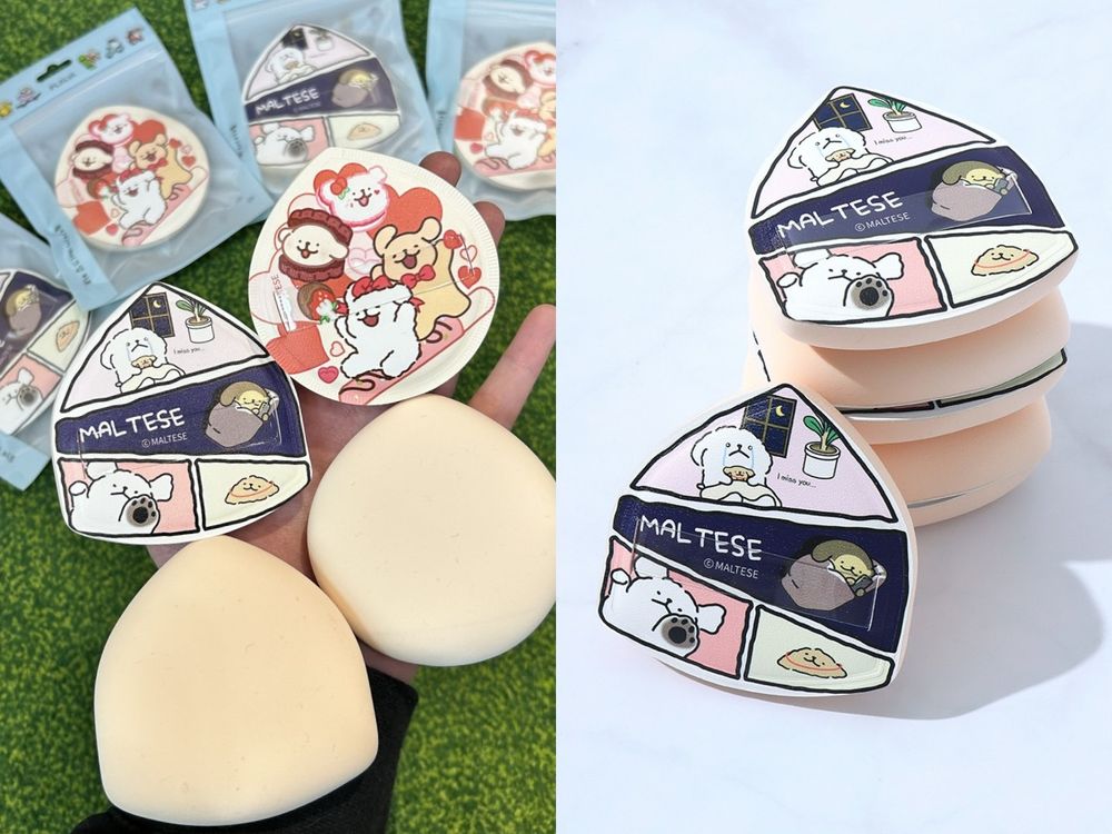 可愛即是正義！紅遍全球IP萌物席捲康是美，線條小狗舒芙蕾海綿、MilleFée拉拉熊聯名粉撲，每次化妝都被療癒到了！-7