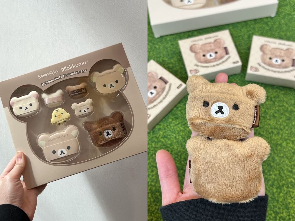 可愛即是正義！紅遍全球IP萌物席捲康是美，線條小狗舒芙蕾海綿、MilleFée拉拉熊聯名粉撲，每次化妝都被療癒到了！-9