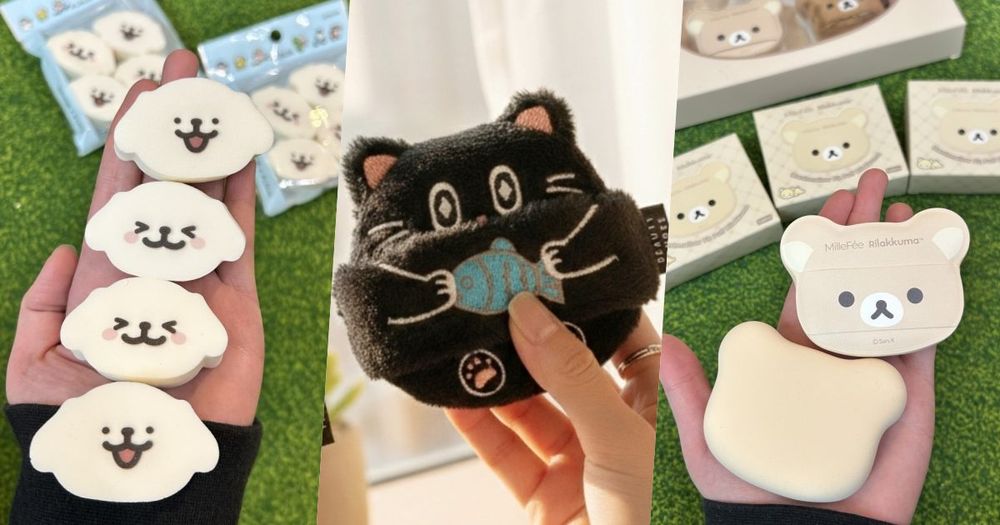 可愛即是正義！紅遍全球IP萌物席捲康是美，線條小狗舒芙蕾海綿、MilleFée拉拉熊聯名粉撲，每次化妝都被療癒到了！-1