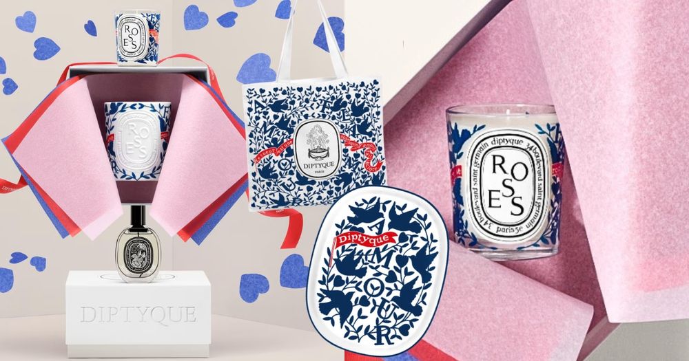 2026情人節送禮首選！Diptyque攜手陶藝師打造限量玫瑰香氛蠟燭、精品陶瓷托盤，紅藍交織色彩演繹法式浪漫！-1