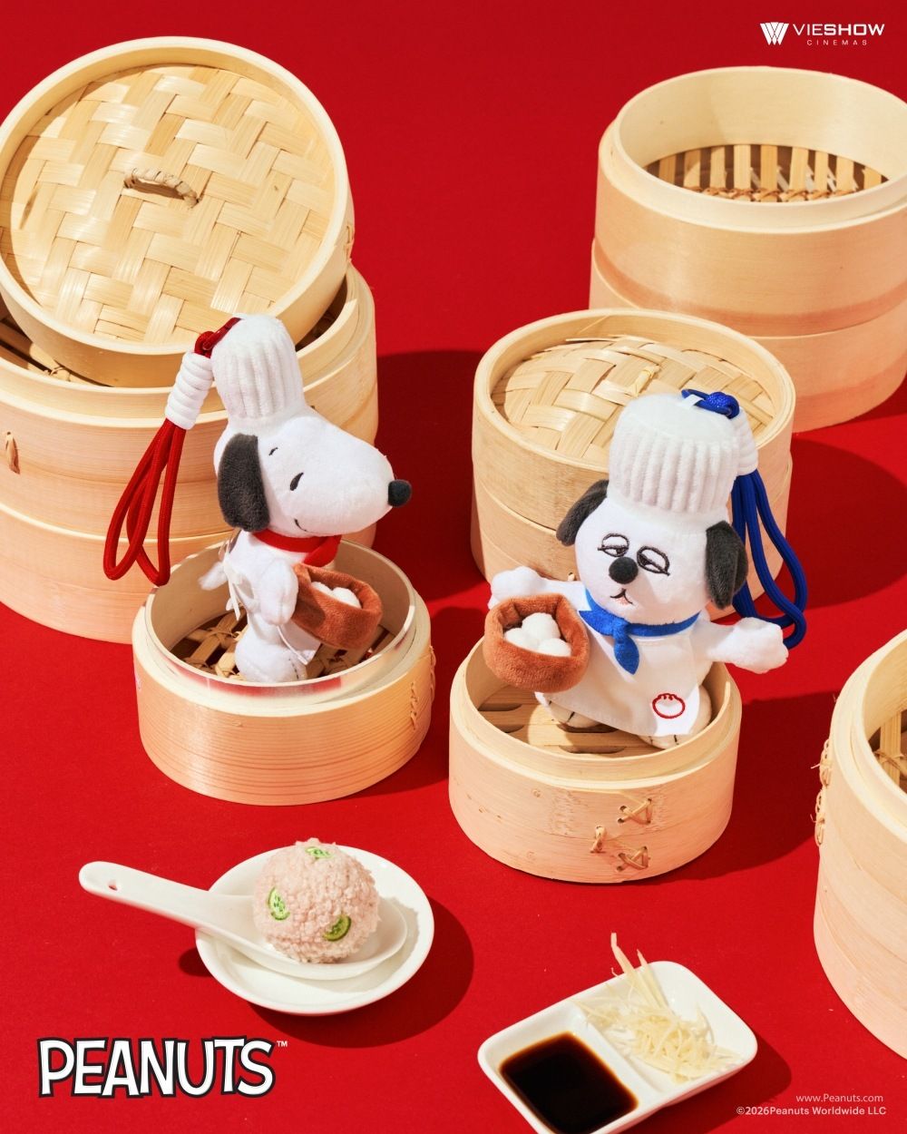 威秀影城把史努比變成小籠包了！超呆萌「史努比鮮蝦小籠包、點心師傅歐拉夫吊飾」這天可愛開賣！-2