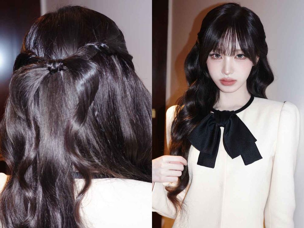 2026時裝週韓星髮型秀！Karina麻花低盤髮、Jennie微捲綁髮，Stray Kids鉉辰層次中長髮帥翻迪奧秀場！-7