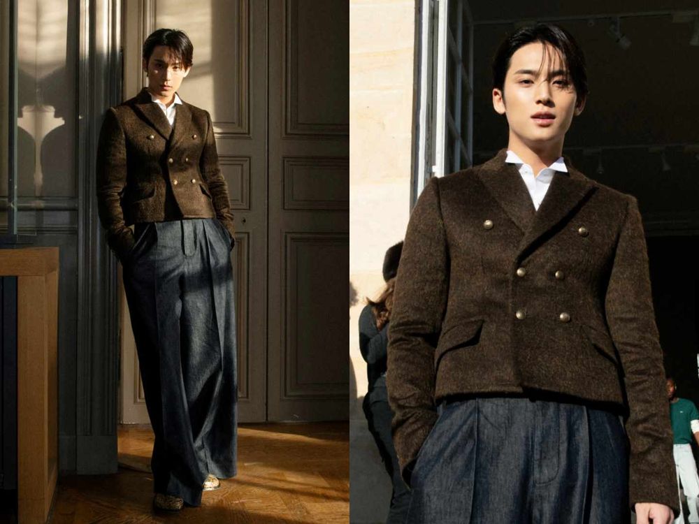 2026時裝週韓星髮型秀！Karina麻花低盤髮、Jennie微捲綁髮，Stray Kids鉉辰層次中長髮帥翻迪奧秀場！-17