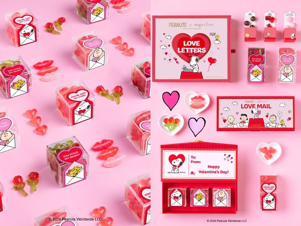 2026情人節甜點推薦！sugarfina「史努比聯名禮盒、愛心草莓軟糖、紅唇軟糖」全都萌炸天！-2
