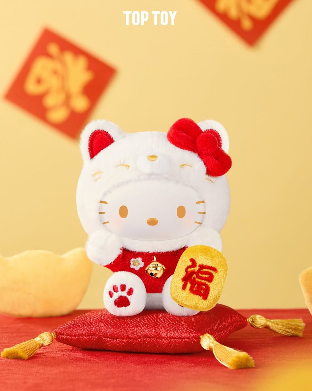 7-11開賣超可愛「三麗鷗招財貓」公仔盲盒！「白色招福貓Hello Kitty、藍貓大耳狗」全都太欠買！-5