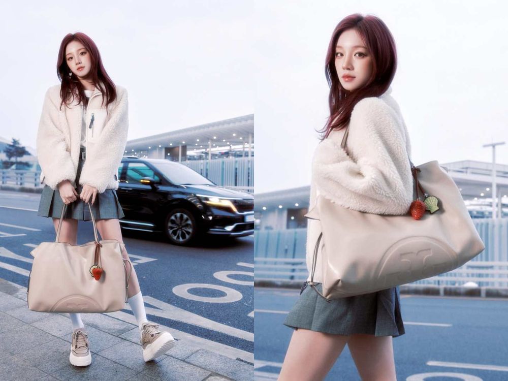 哪來的人間草莓女神！宋雨琦飛紐約看TORY BURCH大秀！上班機場路美暈、嫩到像大學生！-5
