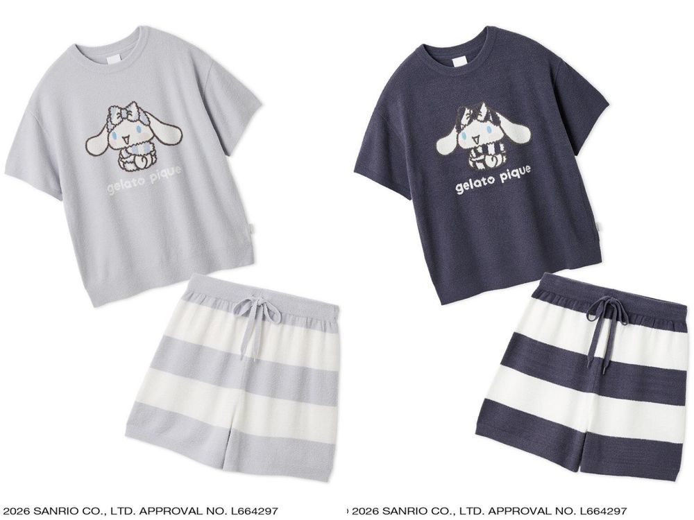 日牌居家服Gelato Pique首次聯名三麗鷗！Kitty、大耳狗「軟綿綿小臉」吊飾、睡衣可愛瘋掉！-12
