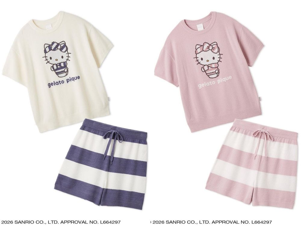 日牌居家服Gelato Pique首次聯名三麗鷗！Kitty、大耳狗「軟綿綿小臉」吊飾、睡衣可愛瘋掉！-11