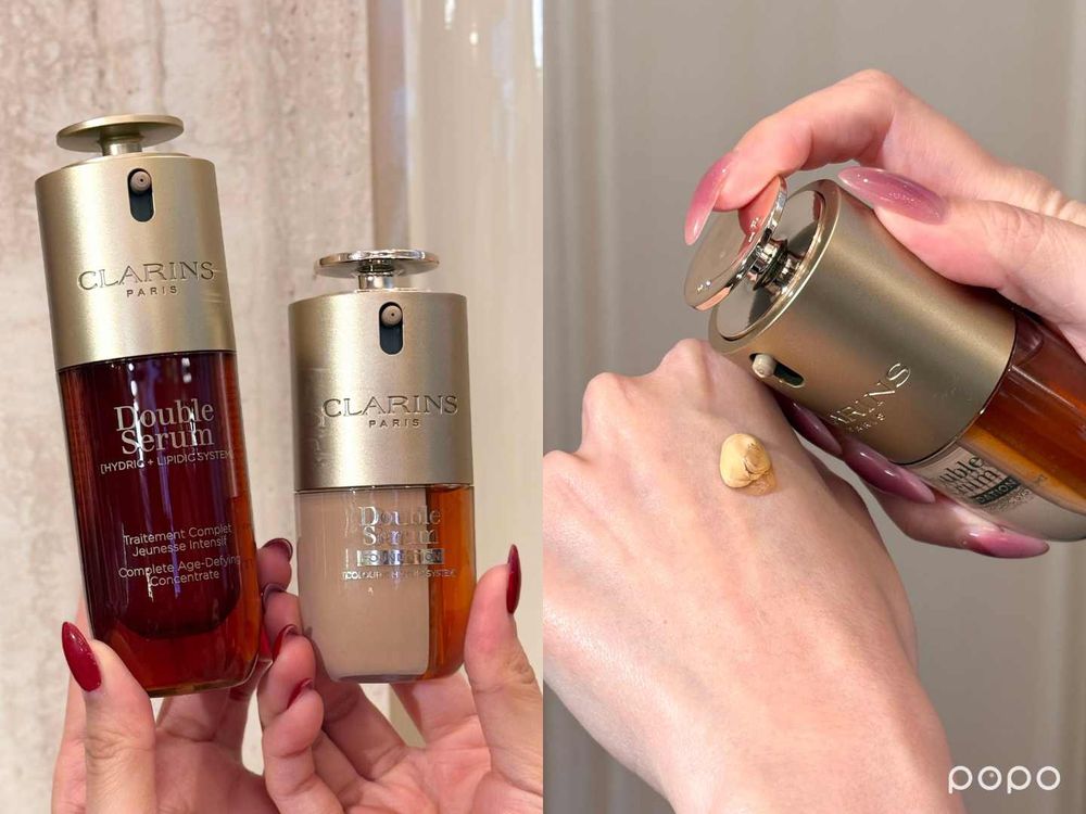 紅遍全球克蘭詩雙管粉底台灣開賣！經典雙萃入妝，精華＋光感粉底乳完美比例，打造真正能讓肌膚越來越細緻的養膚底妝！-5