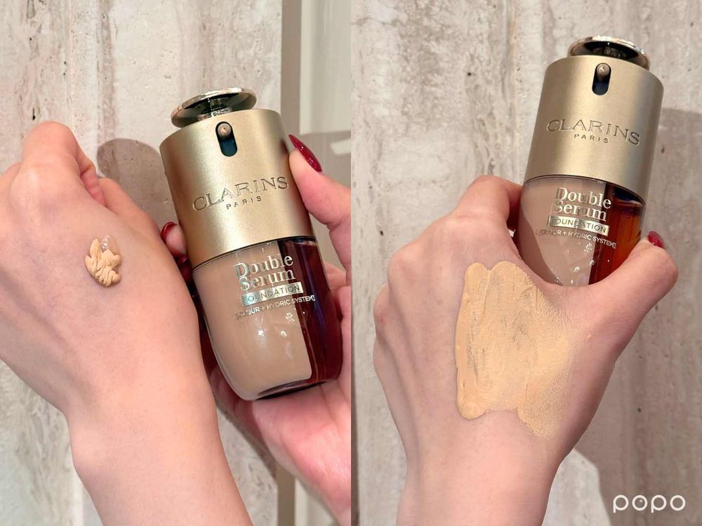 紅遍全球克蘭詩雙管粉底台灣開賣！經典雙萃入妝，精華＋光感粉底乳完美比例，打造真正能讓肌膚越來越細緻的養膚底妝！-6