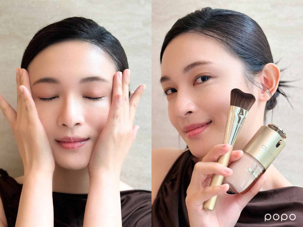 紅遍全球克蘭詩雙管粉底台灣開賣！經典雙萃入妝，精華＋光感粉底乳完美比例，打造真正能讓肌膚越來越細緻的養膚底妝！-12