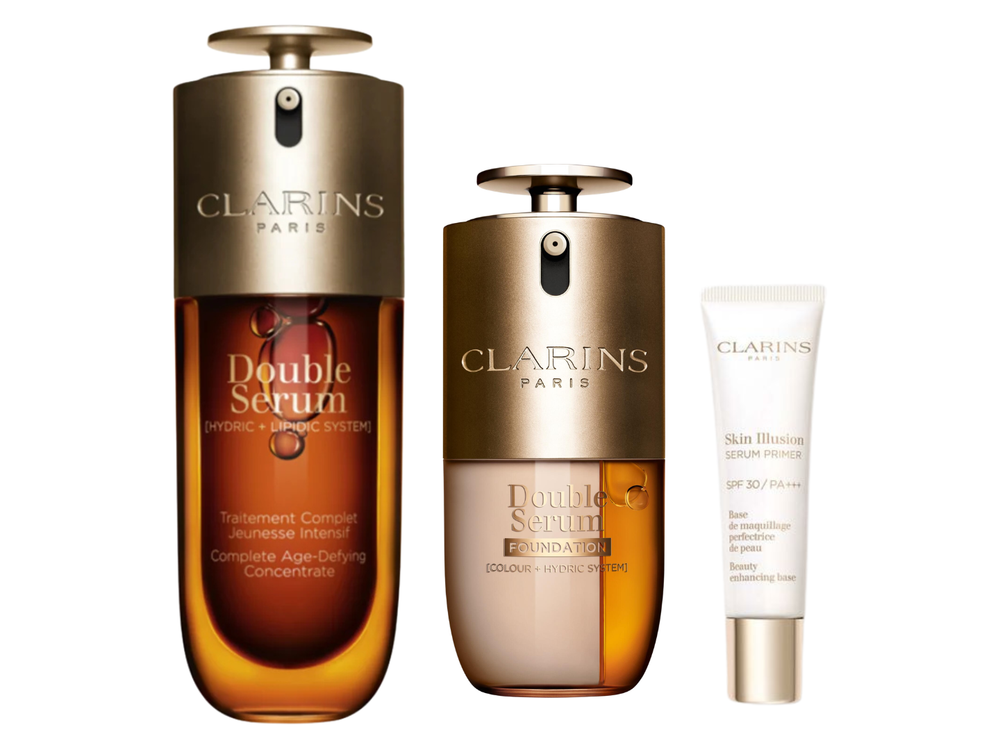 紅遍全球克蘭詩雙管粉底台灣開賣！經典雙萃入妝，精華＋光感粉底乳完美比例，打造真正能讓肌膚越來越細緻的養膚底妝！-16