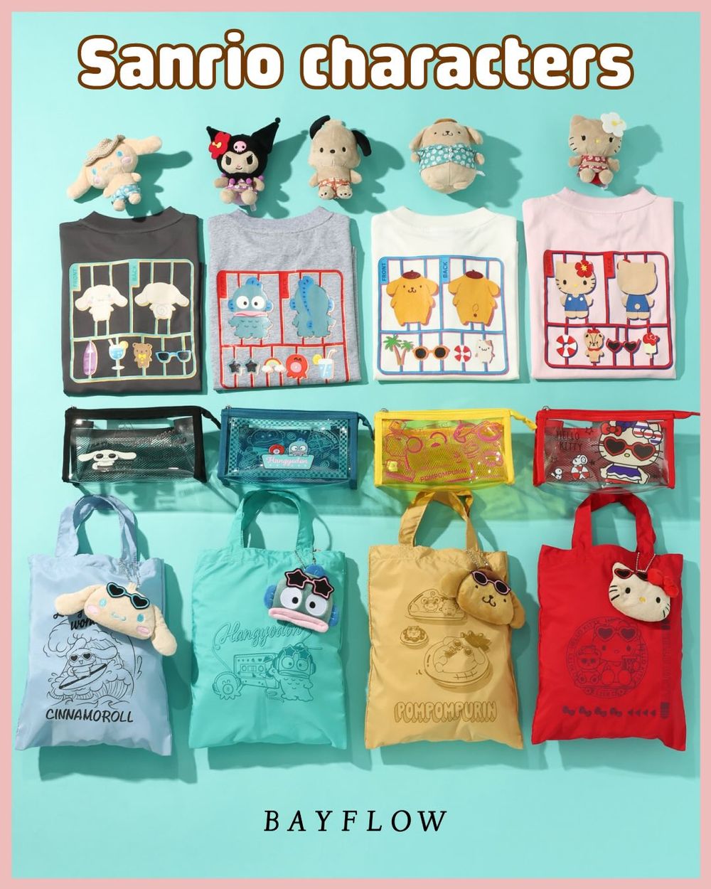 日牌請放過我們！BAYFLOW也聯名三麗鷗！爆可愛「微燒焦Kitty、度假大耳狗」錢包沒有喘息空間！-8
