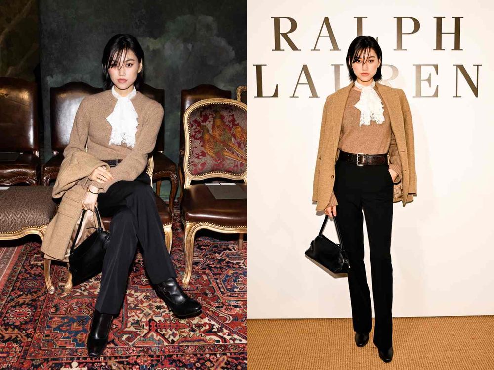 Ralph Lauren秀場全是女神！Krystal單穿黑Bra大秀川字腹肌、安海瑟薇大露美背辣度破表！-5